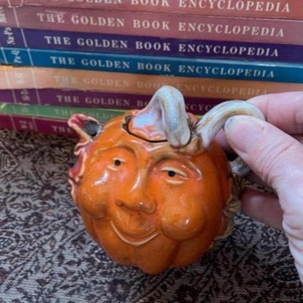 Cute Fall Pumpkin Tea Pot